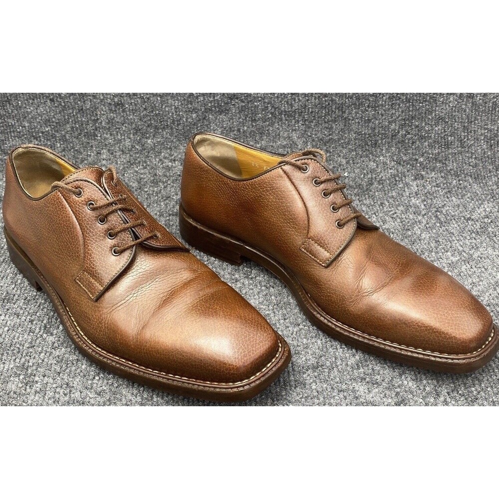 Barrett Italy Brown Deerskin Leather Derby Dress Shoes 172 8211 UK 8.5 US 9.5
